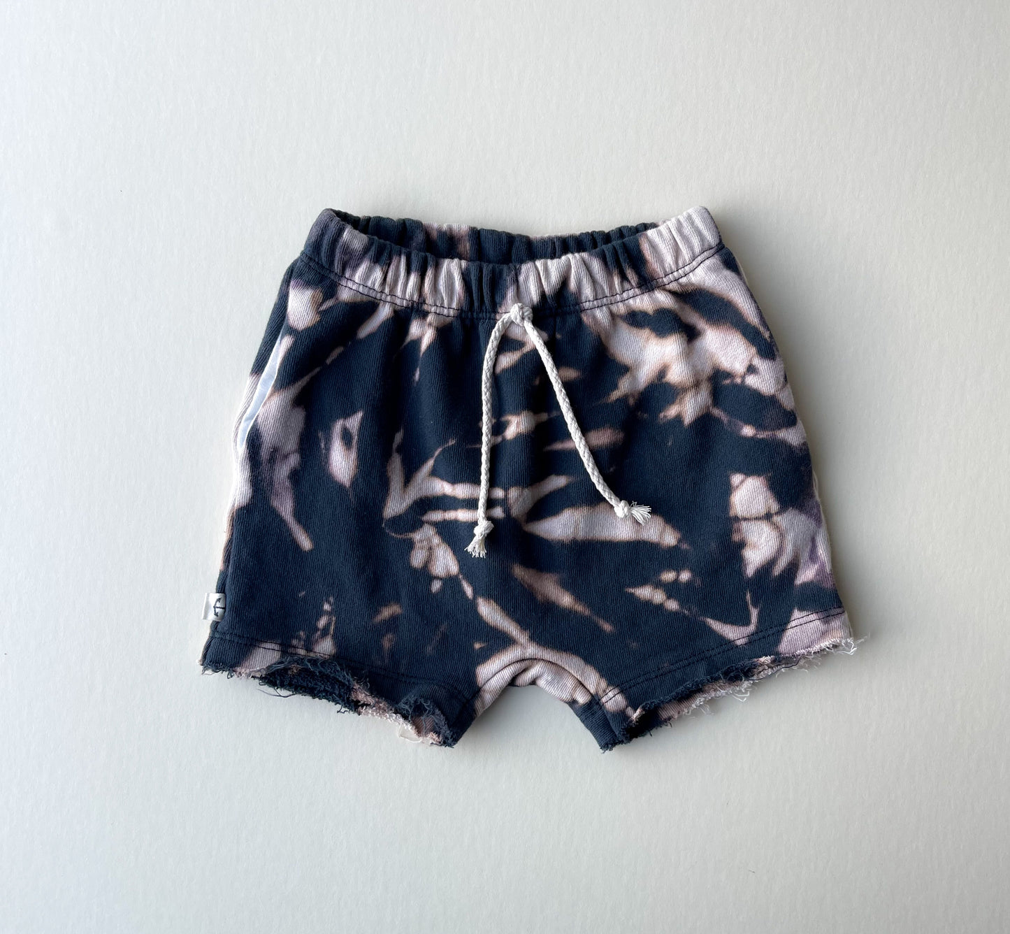 BOY SHORTS - BLACK SAND REVERSE TIE-DYE