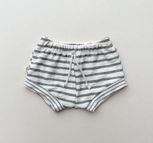 Shorties - Slub Grey Stripe