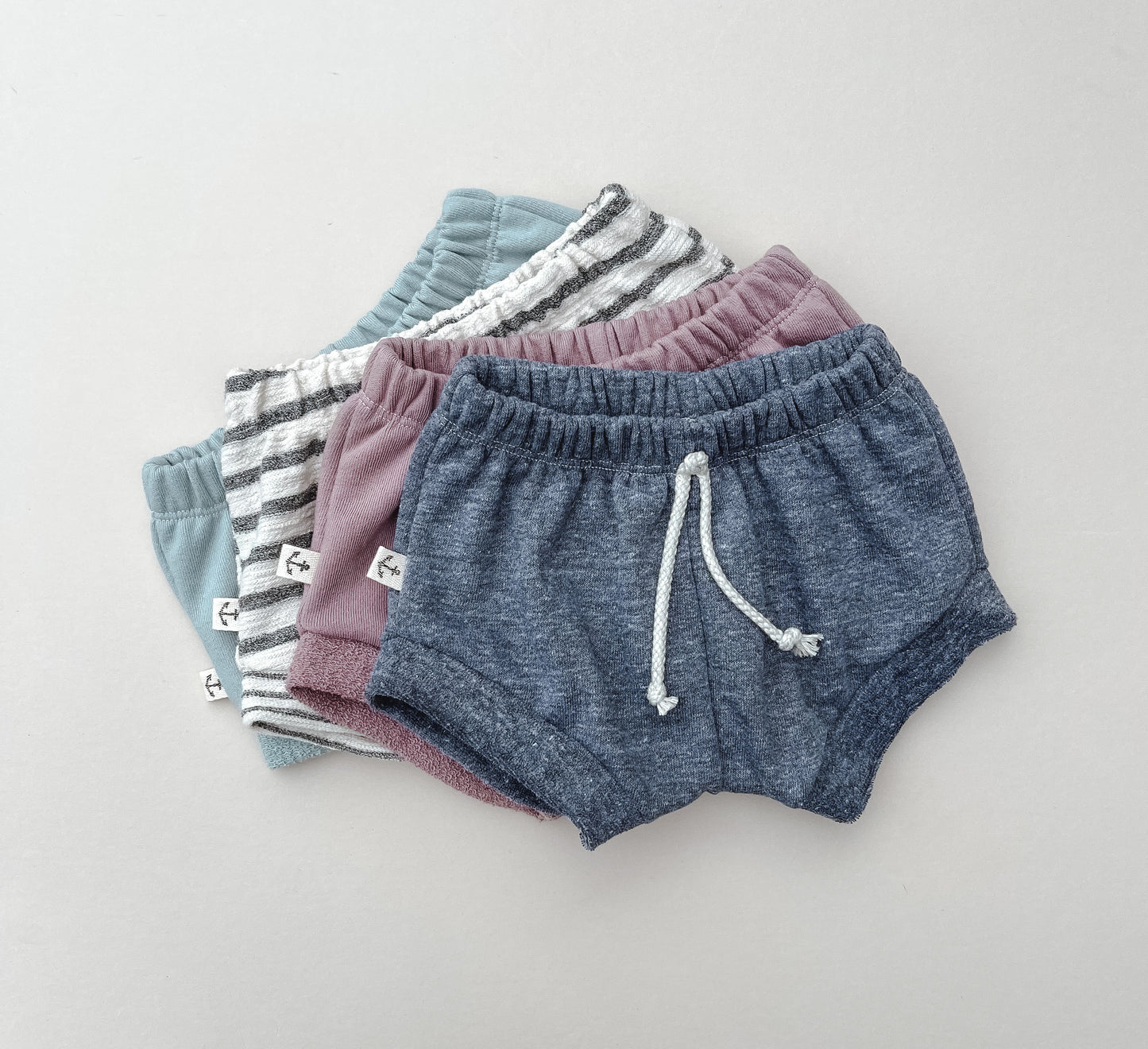 Shorties - Slub Grey Stripe